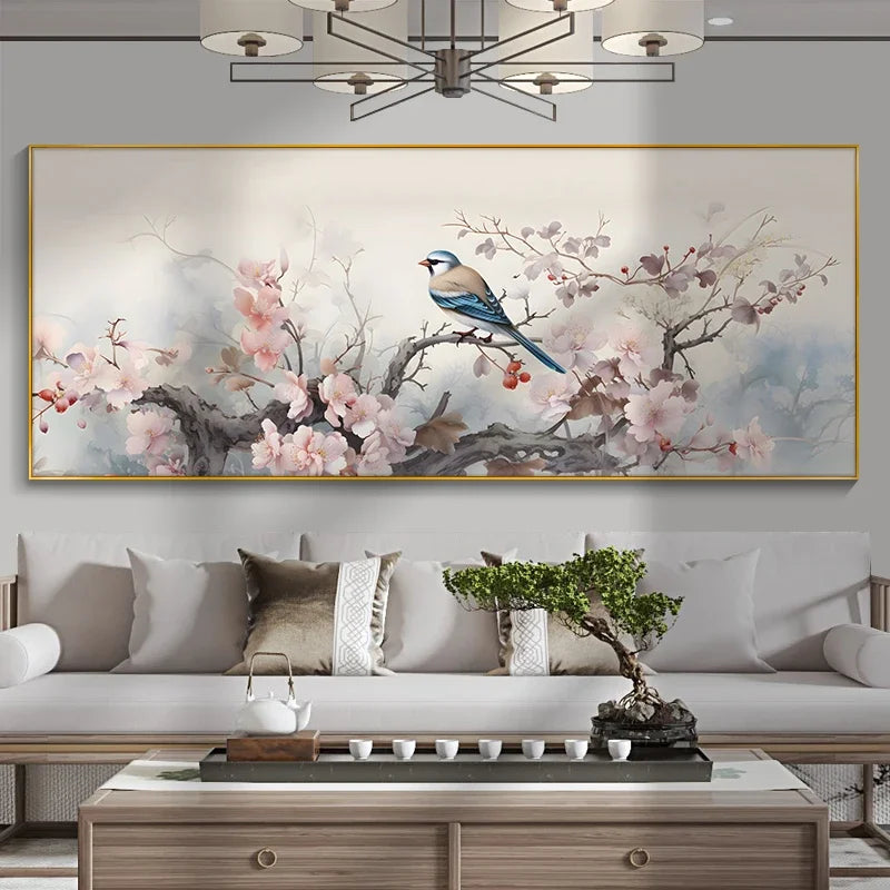 Flower and Bird Traditional Living Room Painting