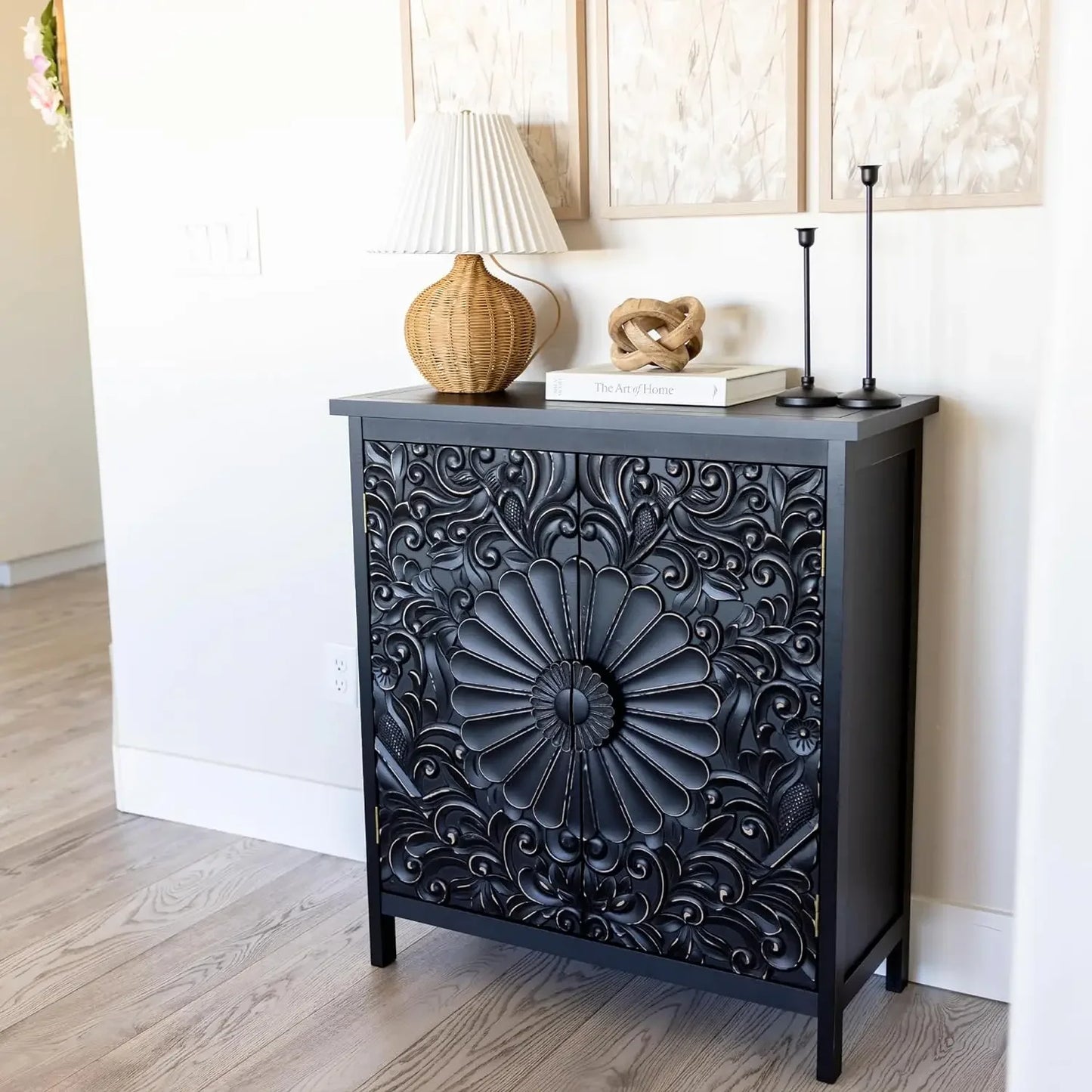 Antique Accent Cabinet with Doors