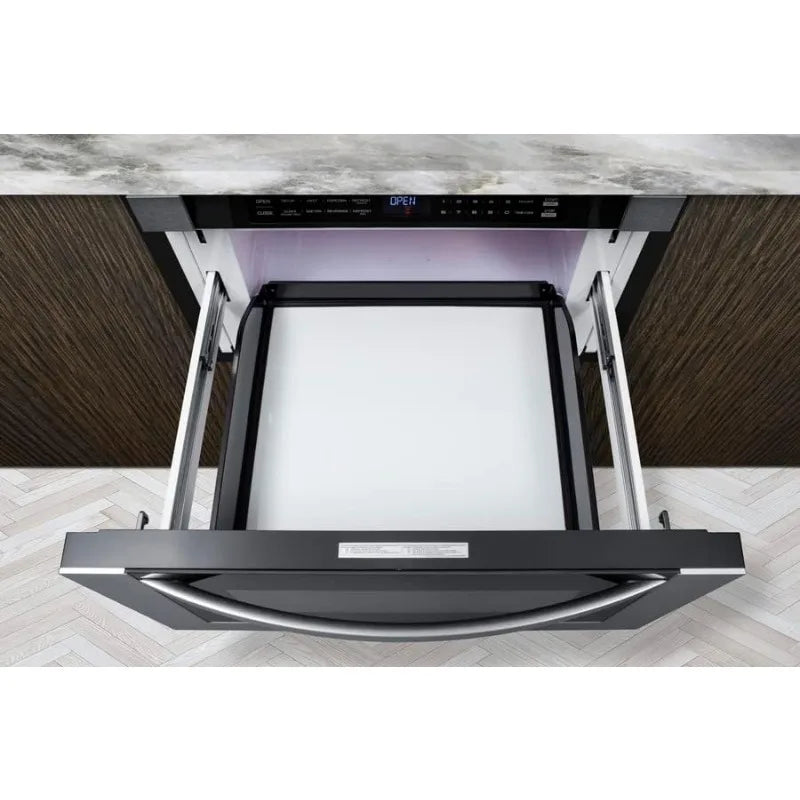 24" Wide Built-In Drawer Microwave for Installation in Wall