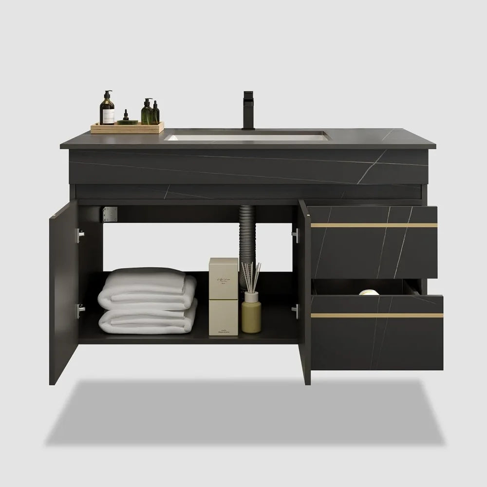 Floating Bathroom Vanity with Ceramic Sink