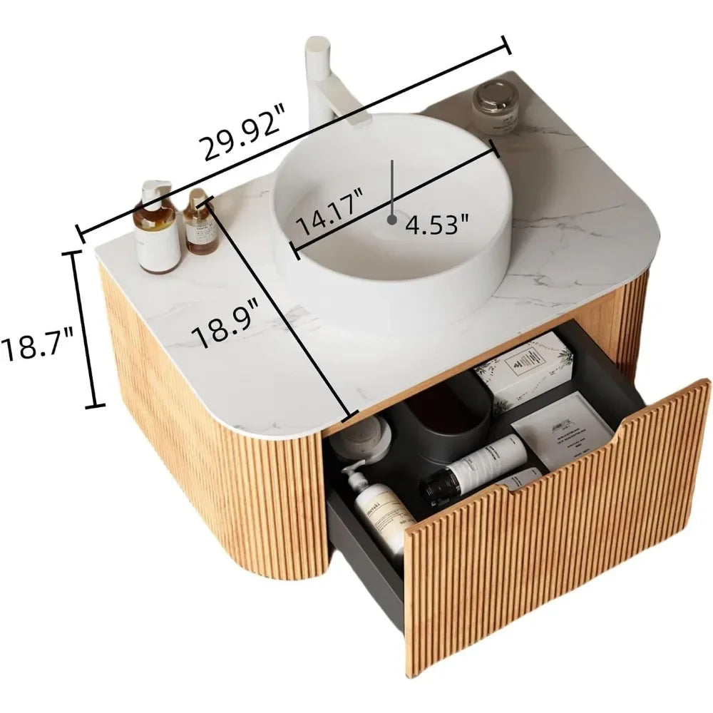 Modern Floating Bathroom Vanity with Sink