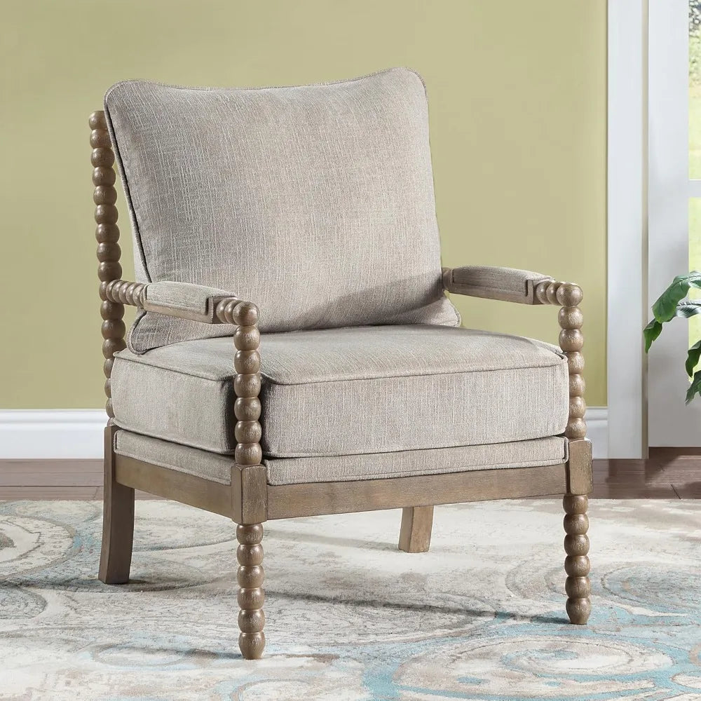 Reclining Accent Chair With Wood Frame