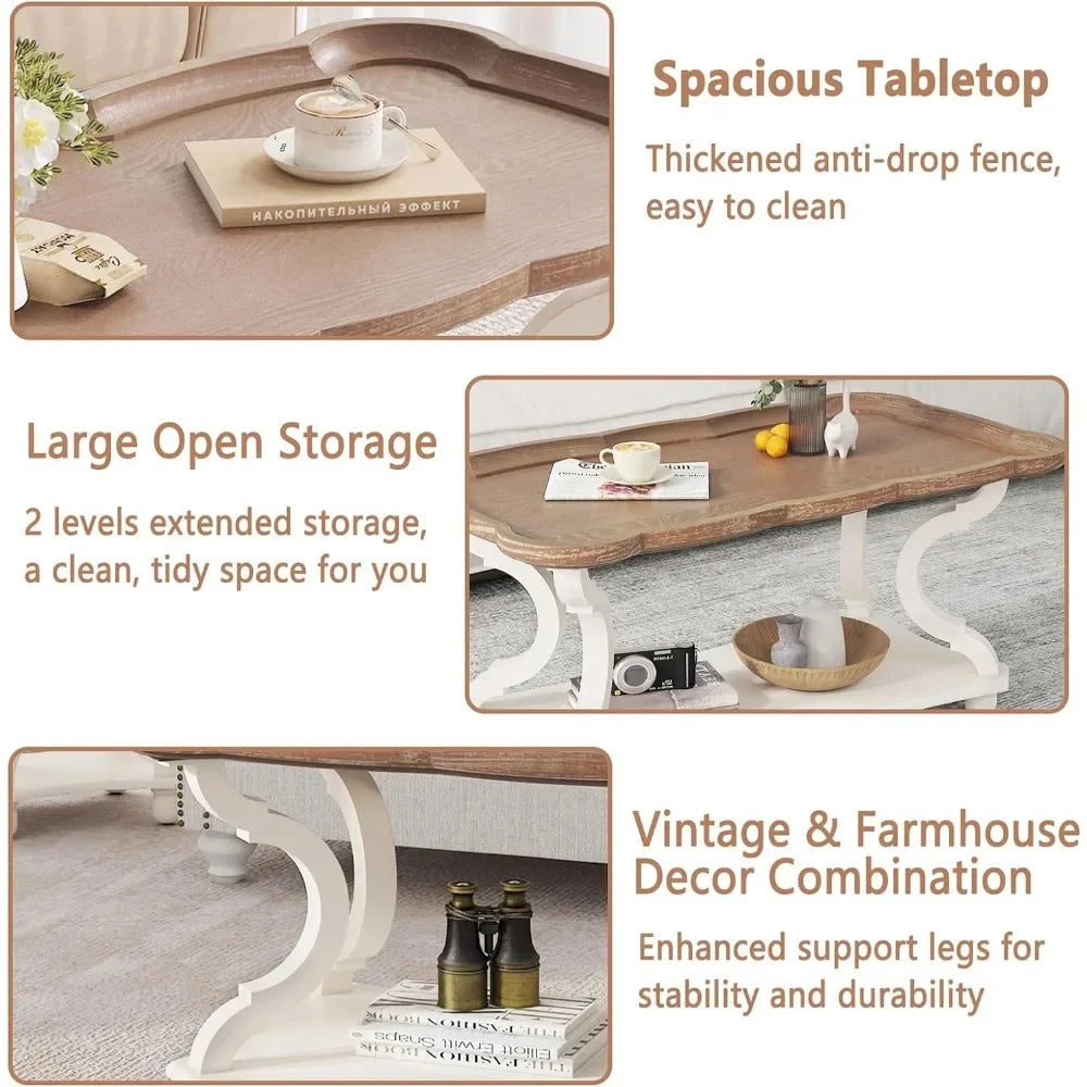 Farmhouse Coffee Table for Small Spaces