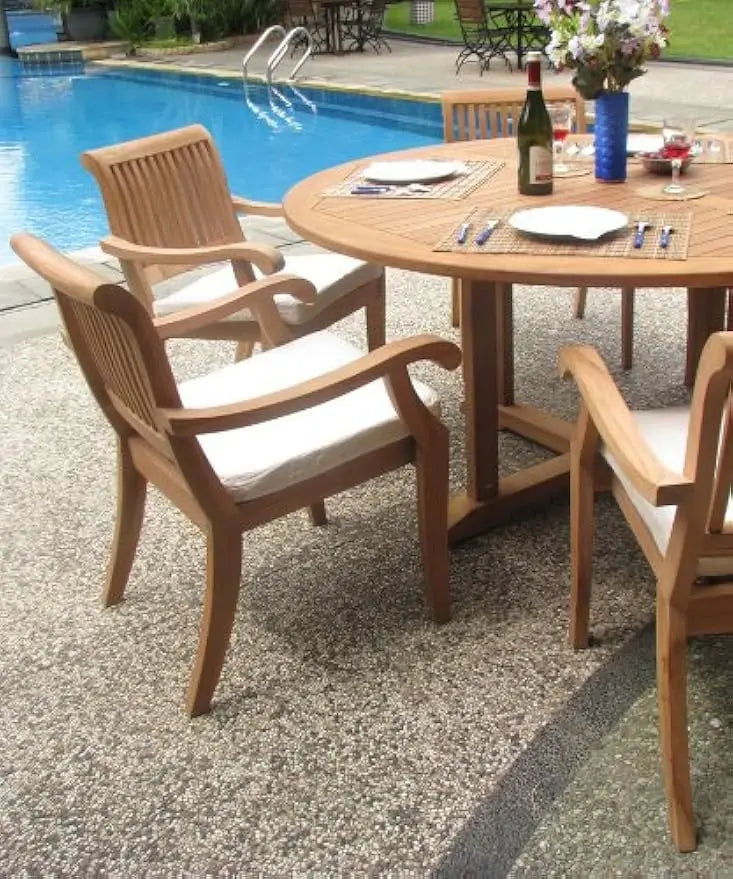 New 7 Pc Luxurious Grade-A Teak Dining Set