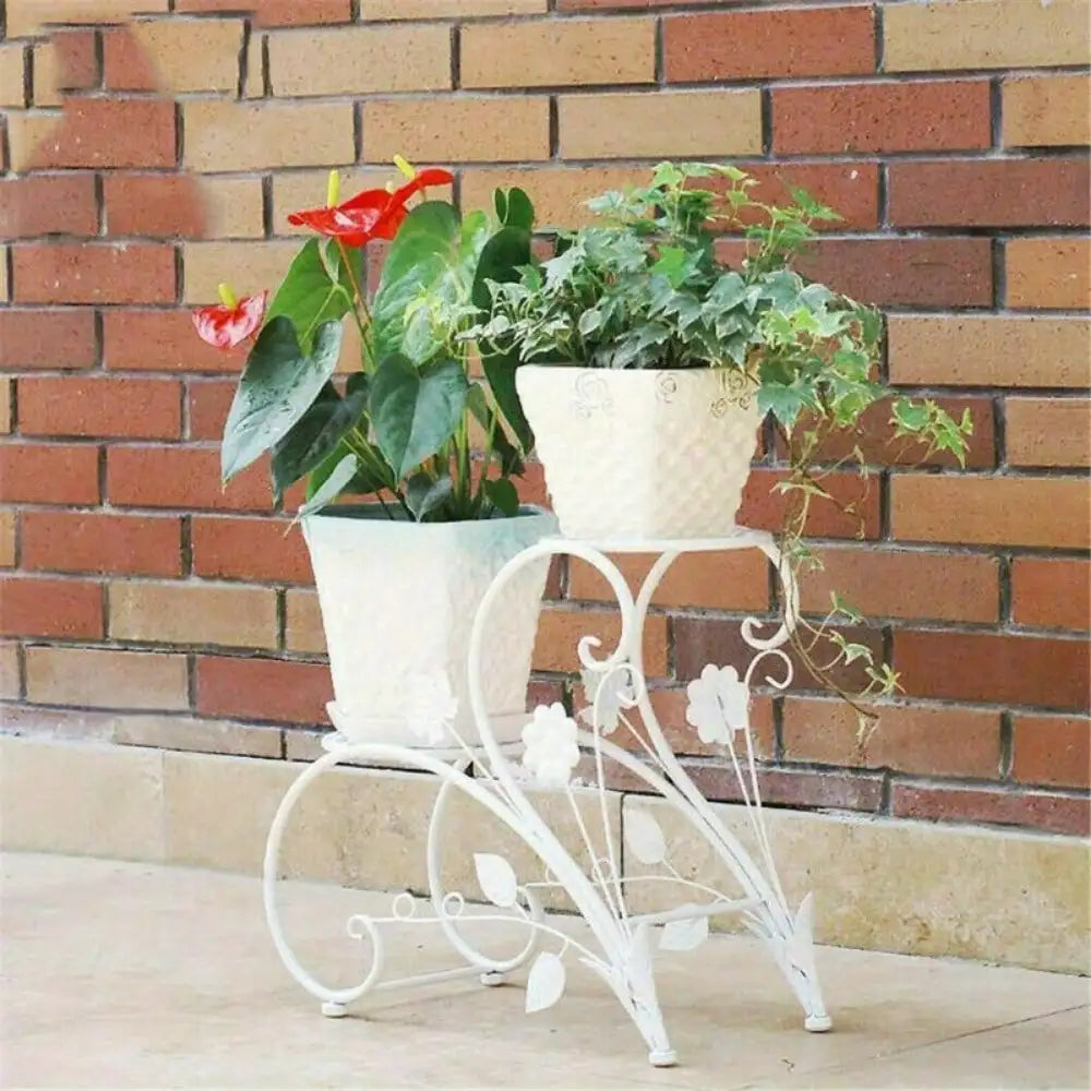 2 Set White European Style Plant Stand