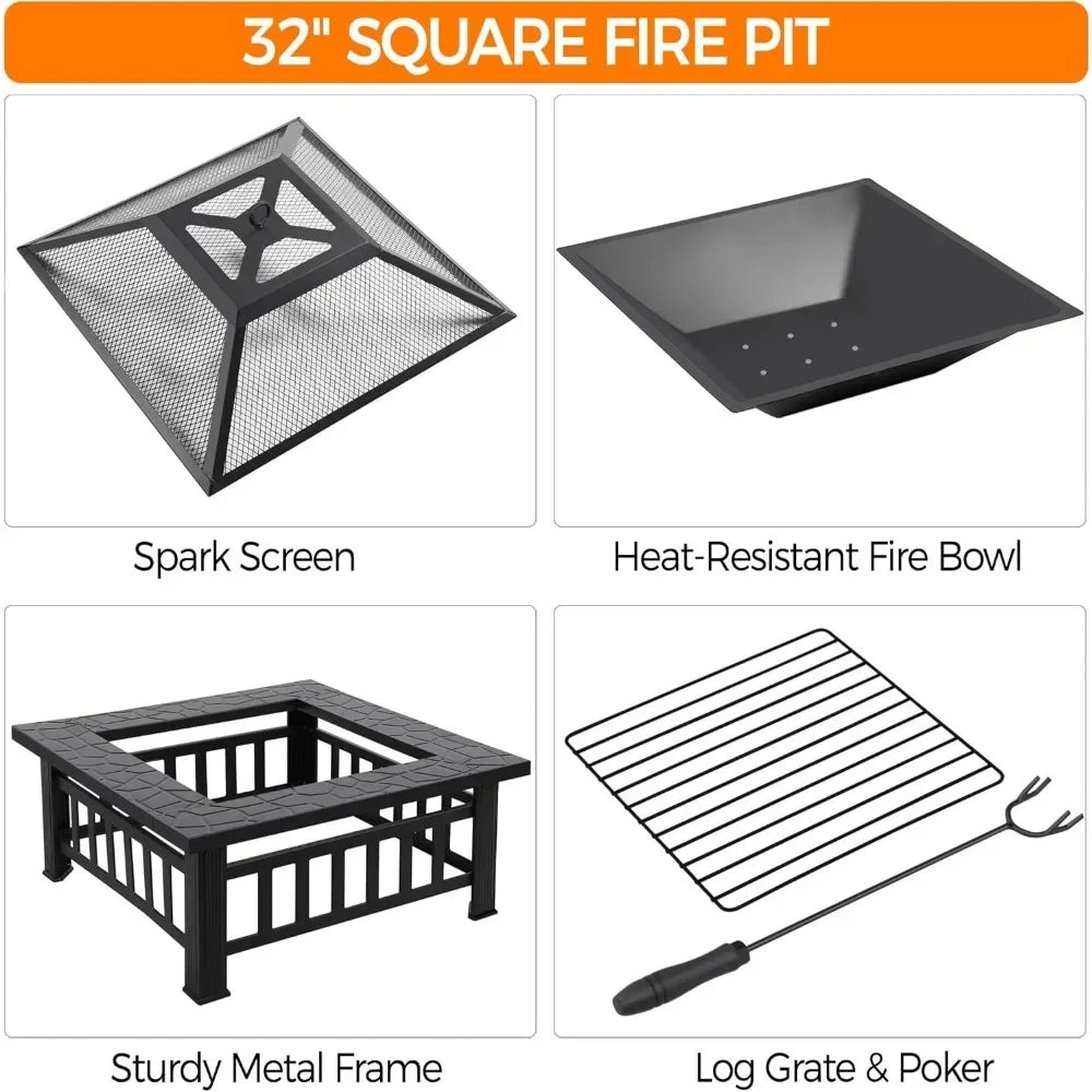 Backyard Patio Garden Fireplace