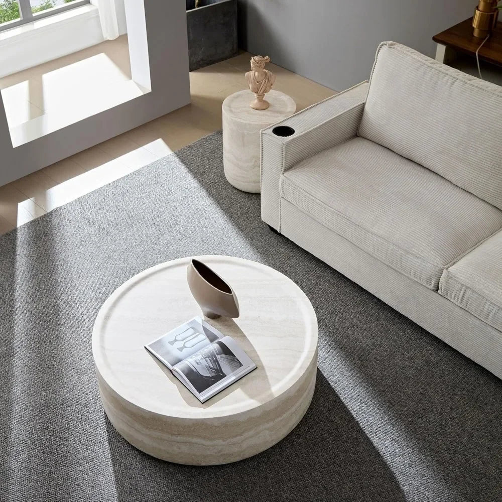 2-piece Circular Coffee Table Set