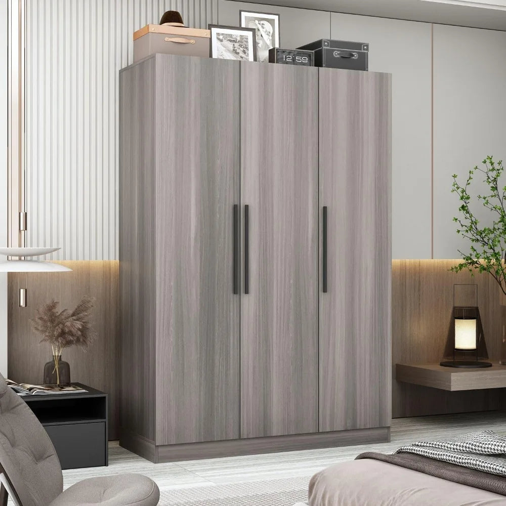 Wardrobe Armoire Closet with Shelves, Hanging Rod