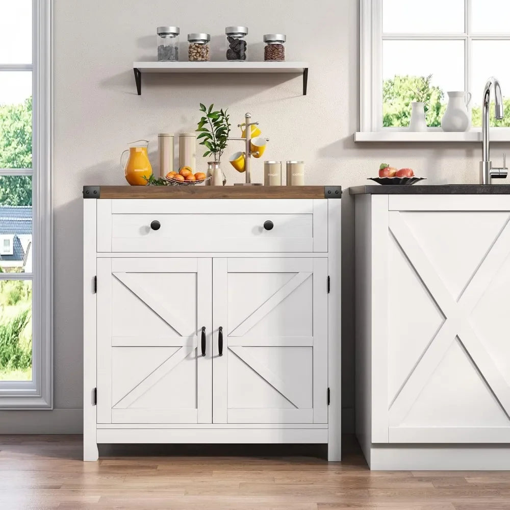 Farmhouse Kitchen Cabinet Adjustable Shelves