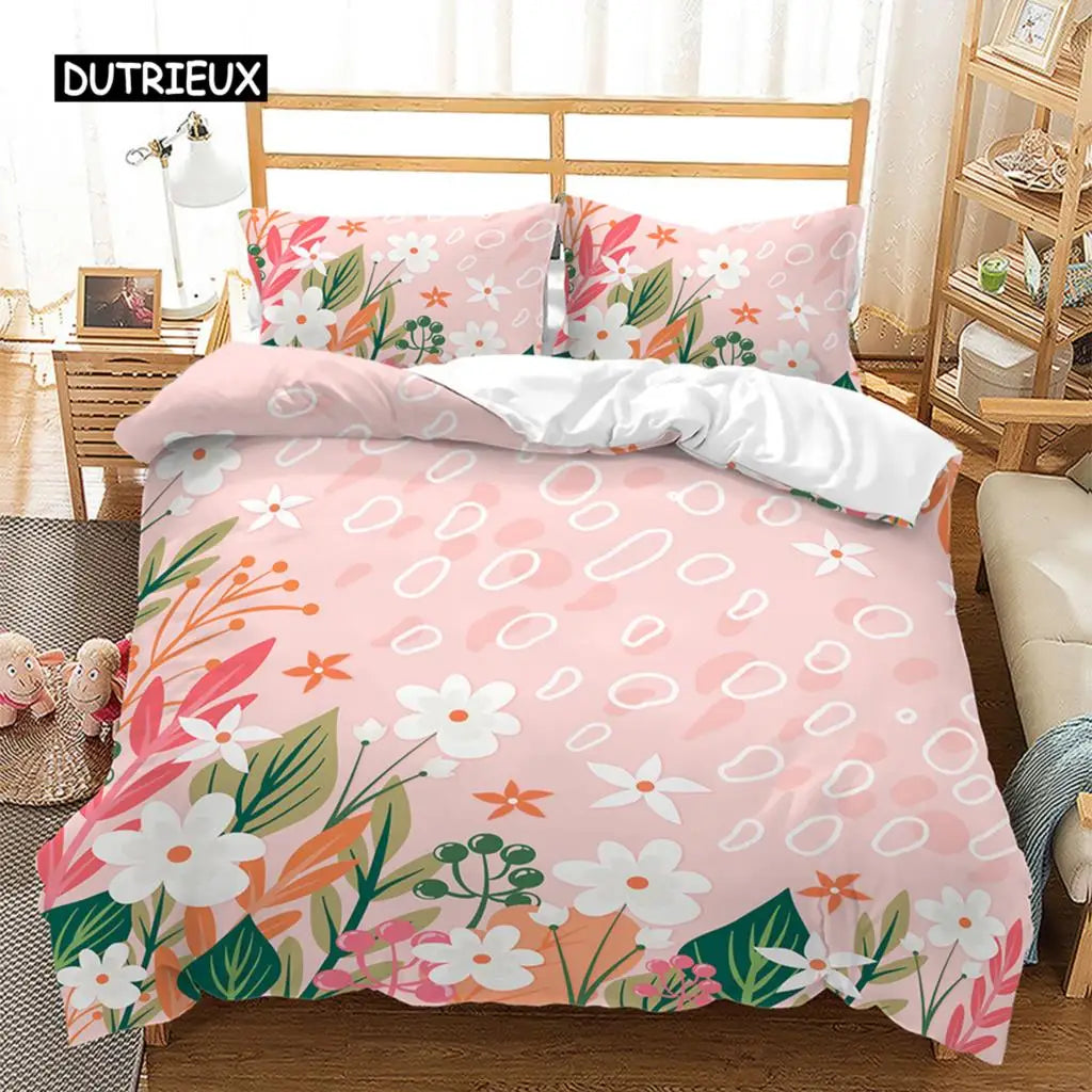 Spring Flowers Duvet Cover Bedding Set