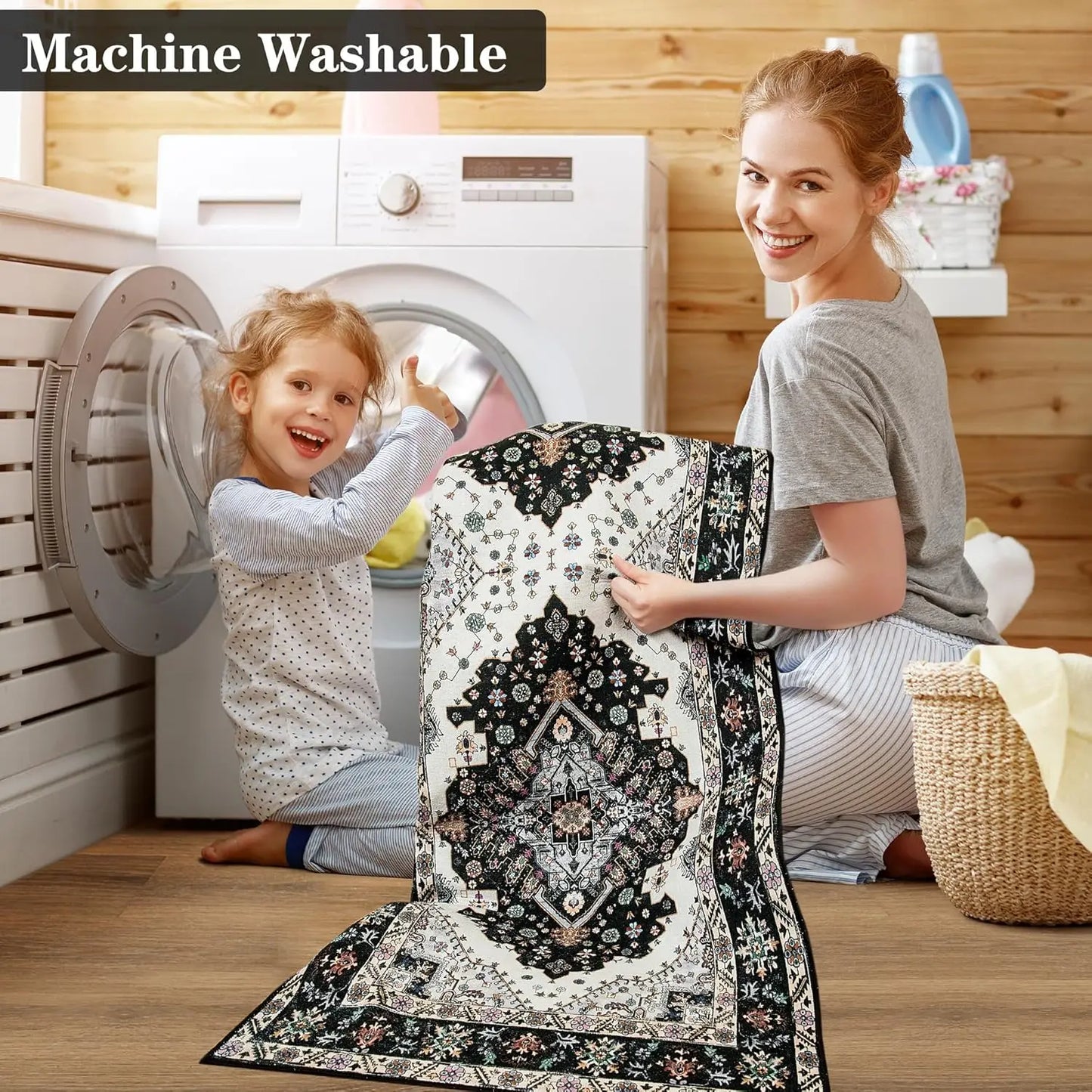 Vintage Black 6X9 Area Rugs For Living Room