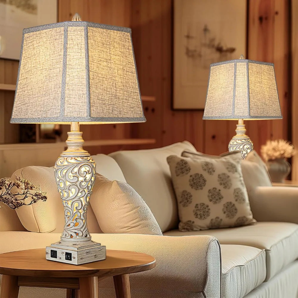 Table Lamps Set of 2 - for Bedroom and Living Room