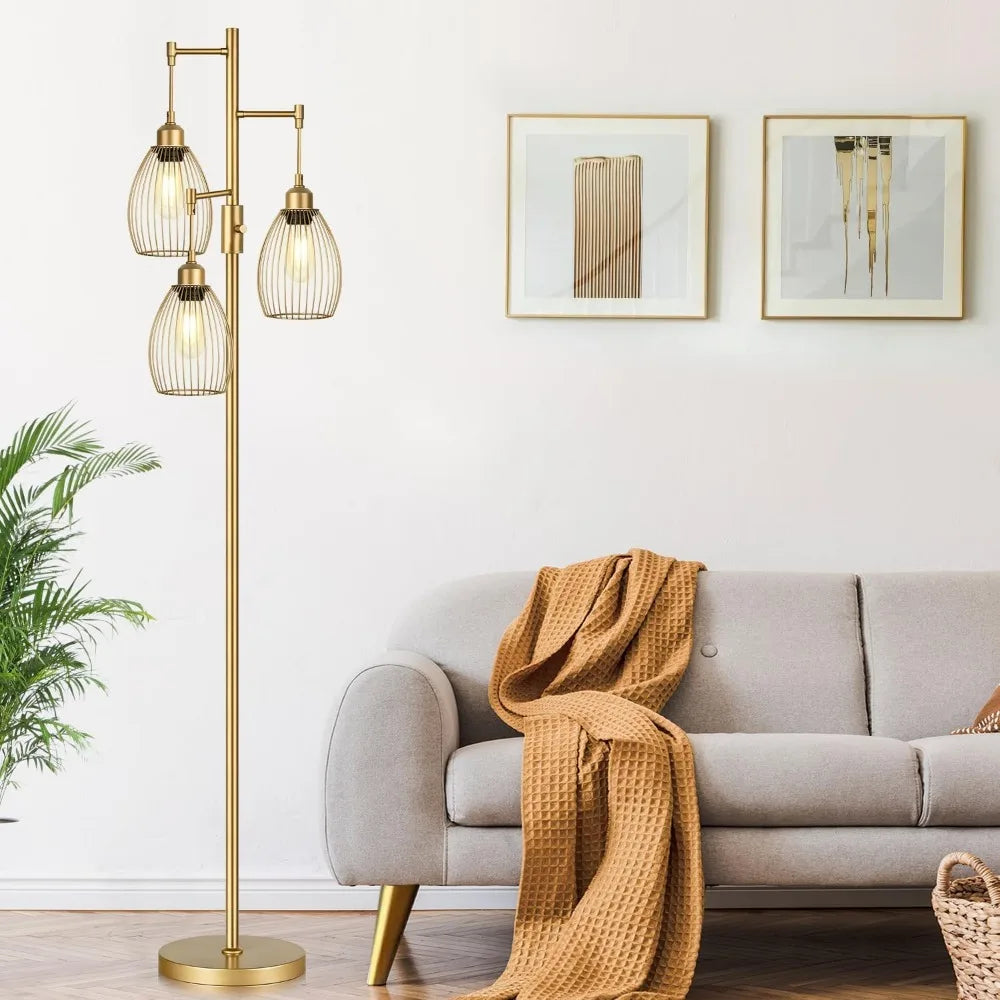 Dimmable Industrial Floor Lamp for Living Room
