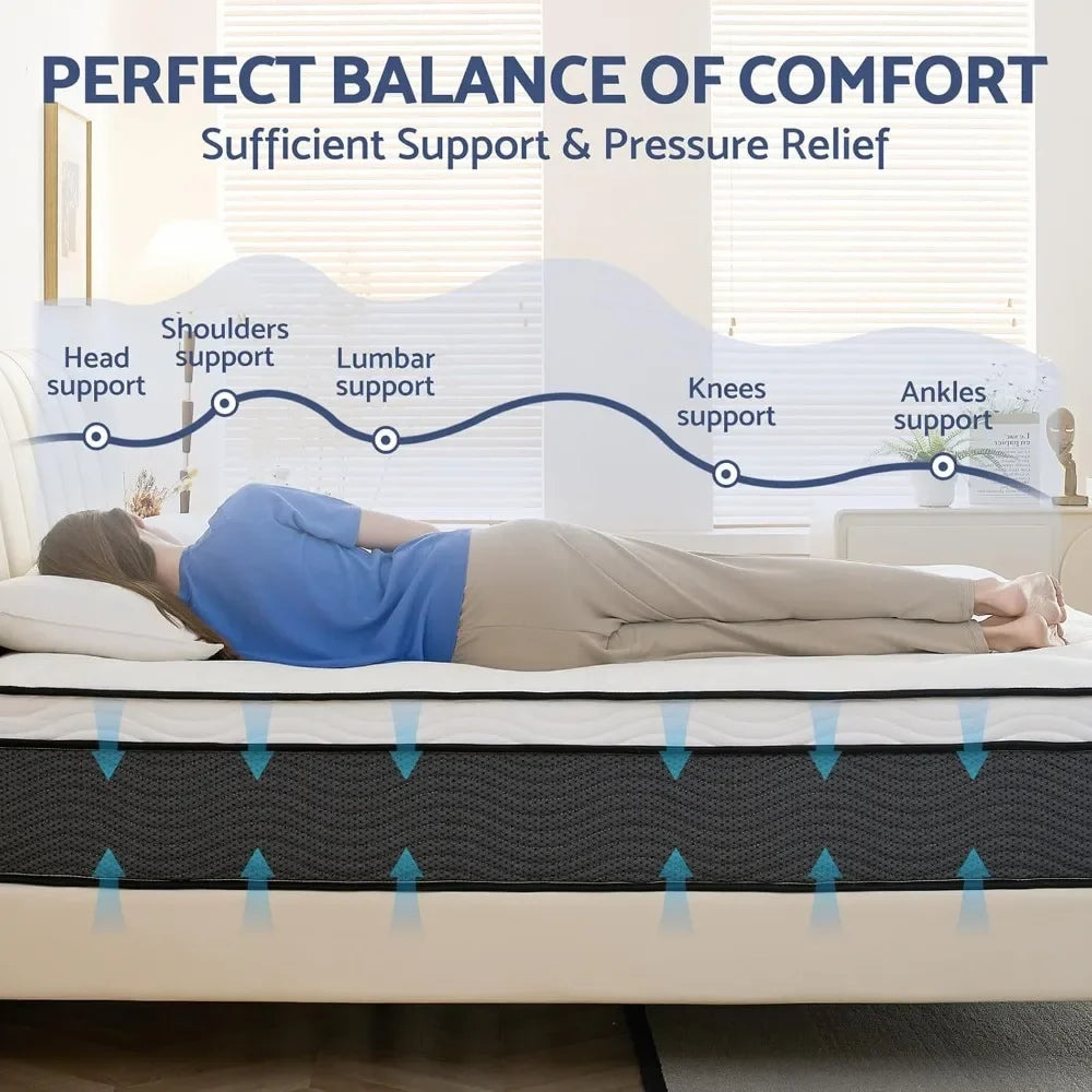 14 Inch Hybrid Pillow Top Mattresses in a Box