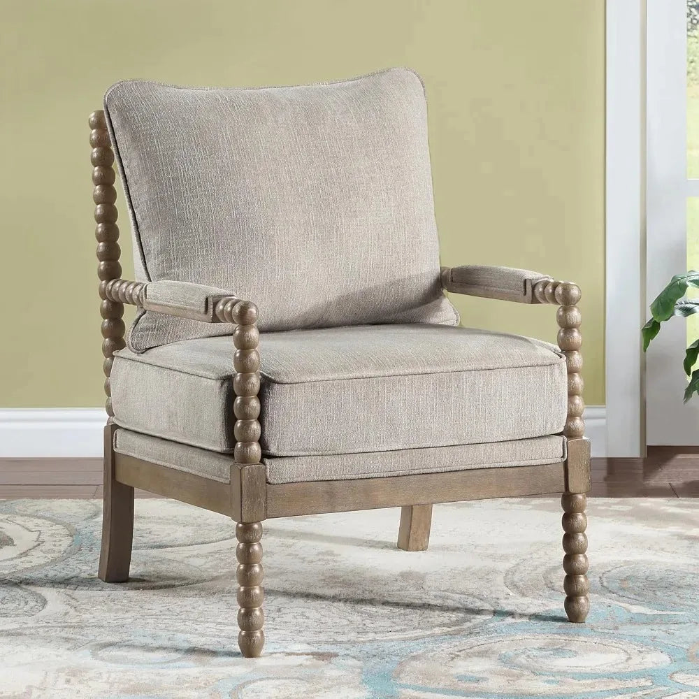 Reclining Accent Chair With Wood Frame