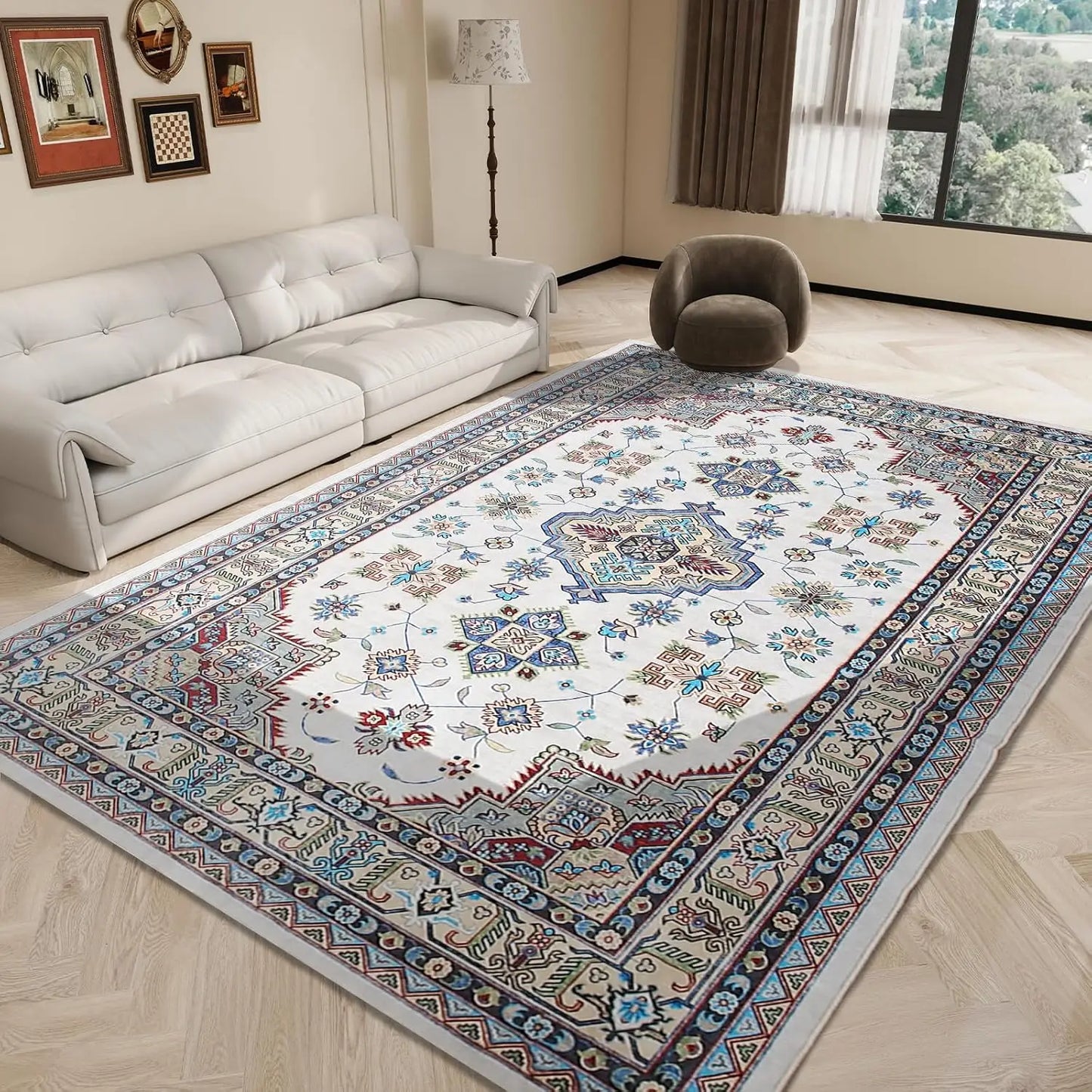 Large Vintage Area Rug 8 X 10