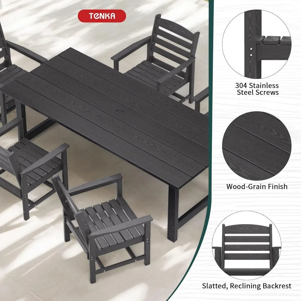 7 Piece Patio Outdoor Dining Set for 6