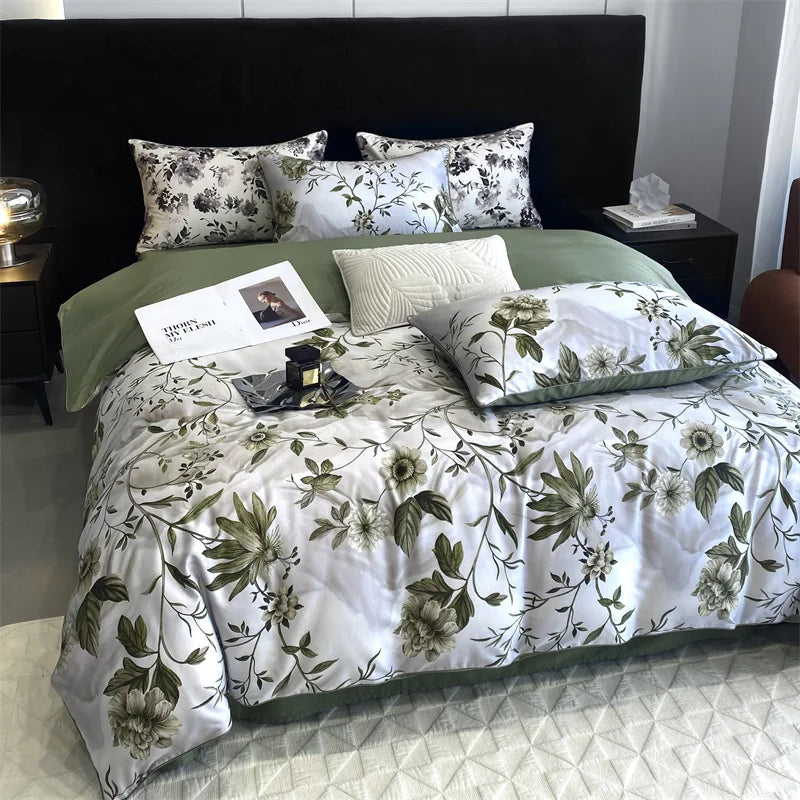 Luxury Floral Duvet Bedding Set