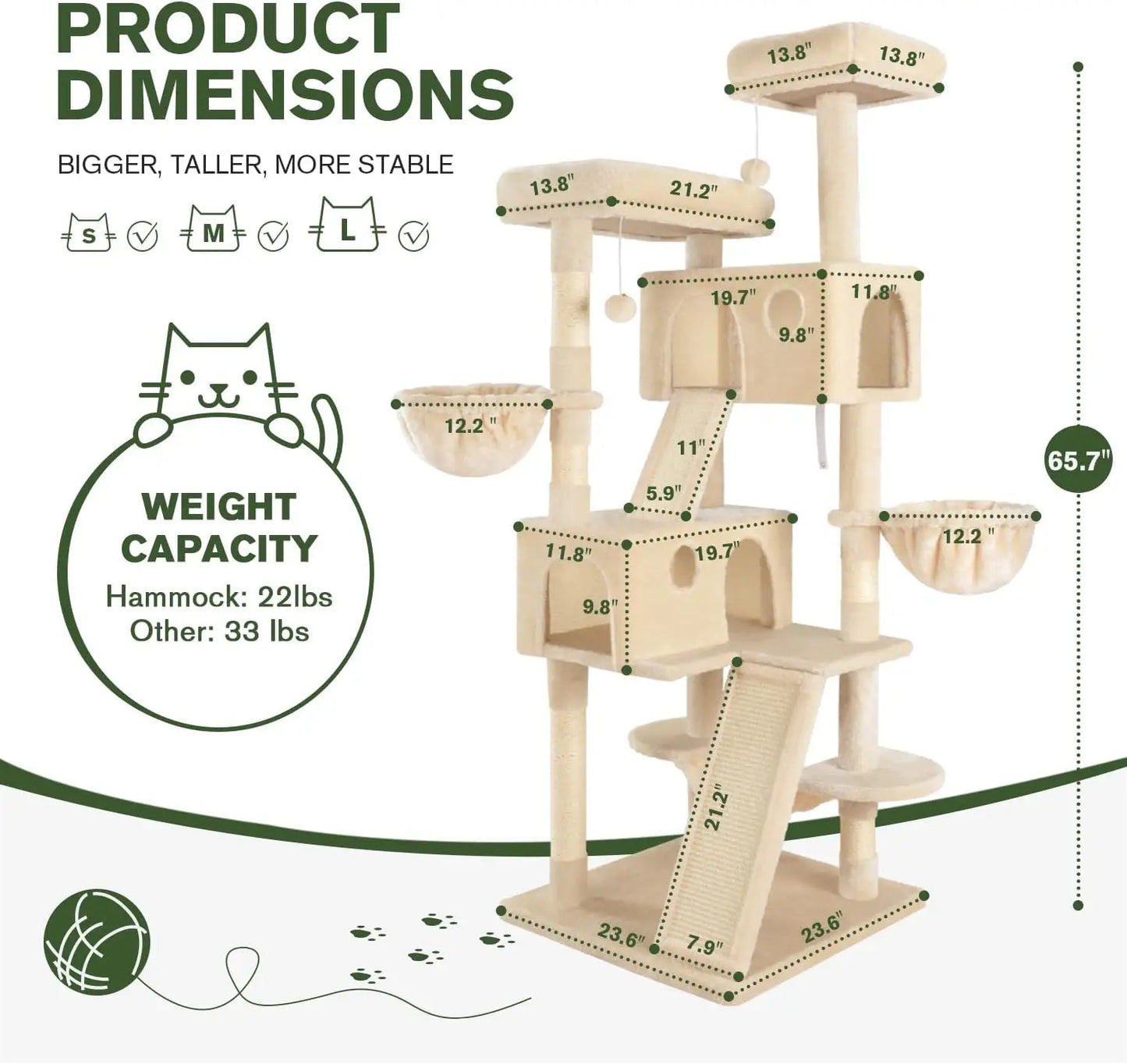 Multi-Level Large Cat Tree Tower