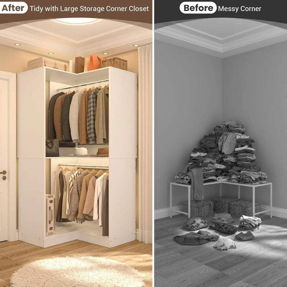 Corner Closet System, 32 Inches Wide