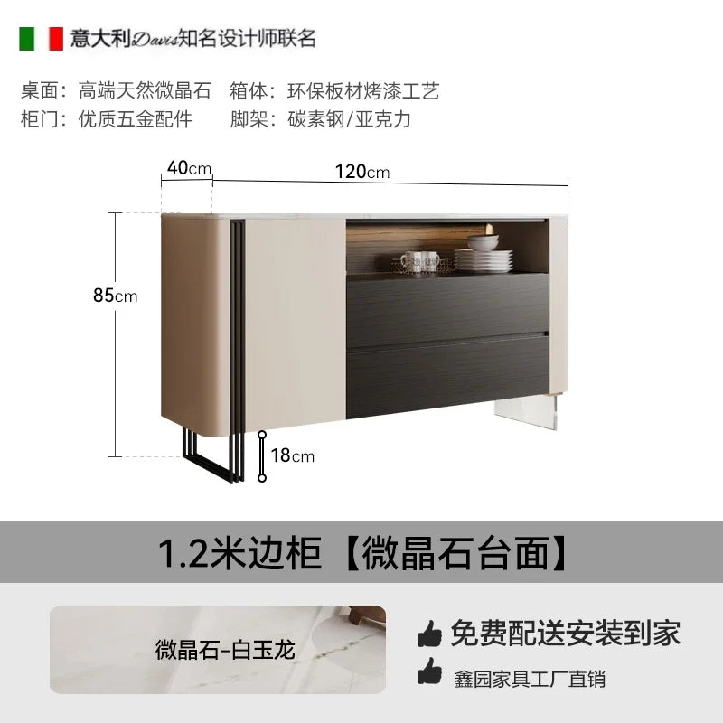Italian Marble Living Room Cabinet