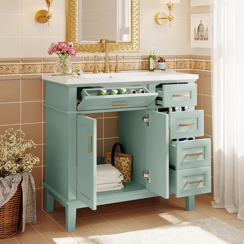 36" Bathroom Vanity with Sink Combo