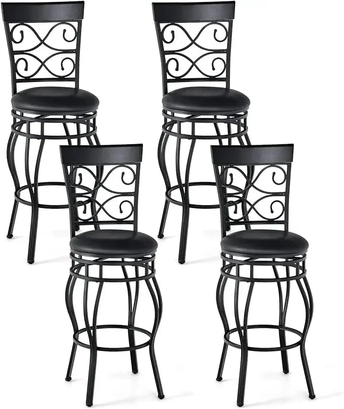 Vintage Bar Stools Set of 2, Swivel, 30" Height