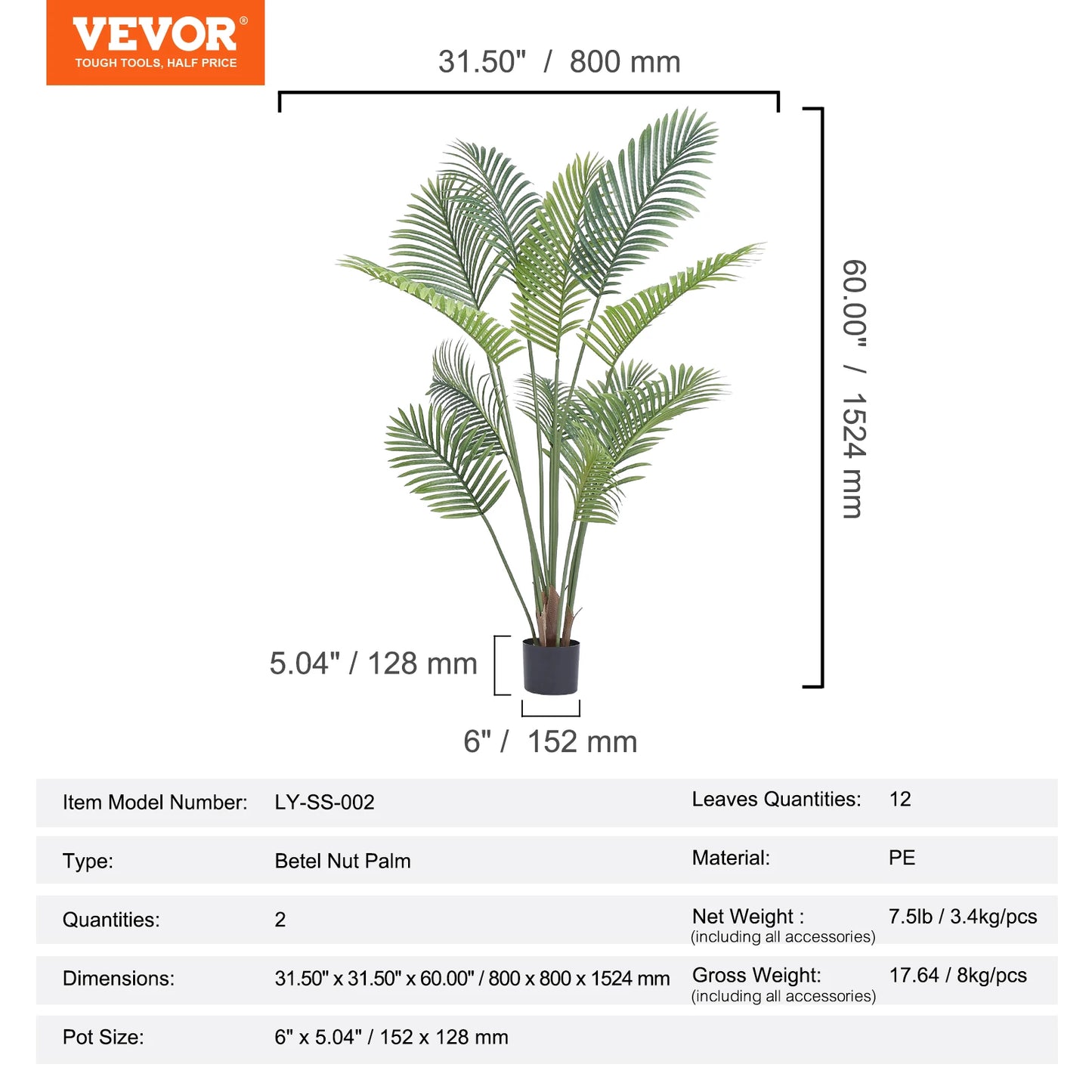 Artificial Palm Tree Plant Decoration