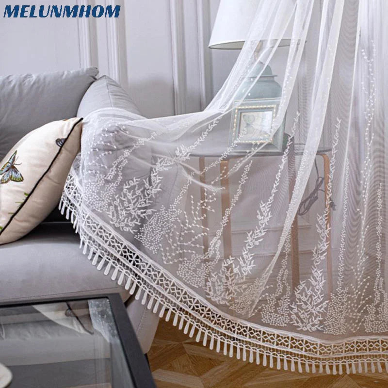 American Embroidered Sheers for Living Room Bedroom