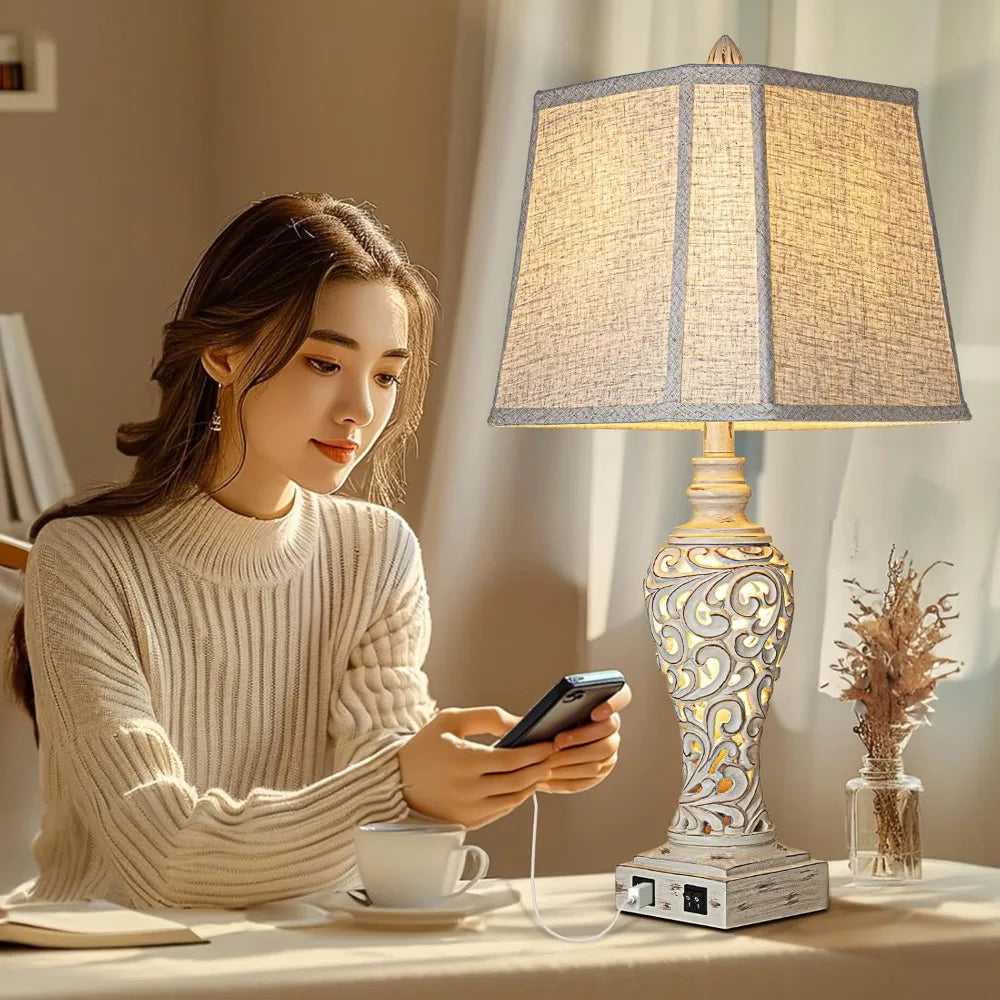 Table Lamps Set of 2 - for Bedroom and Living Room