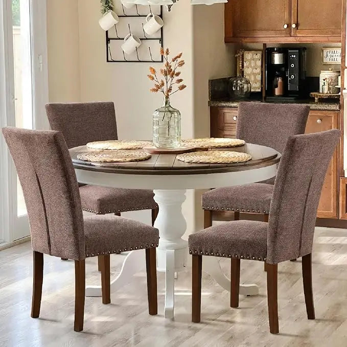 Upholstered Parsons Dining Chairs Set of 4