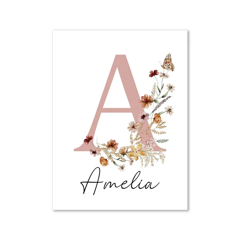 Customizable Baby Name Wall Art