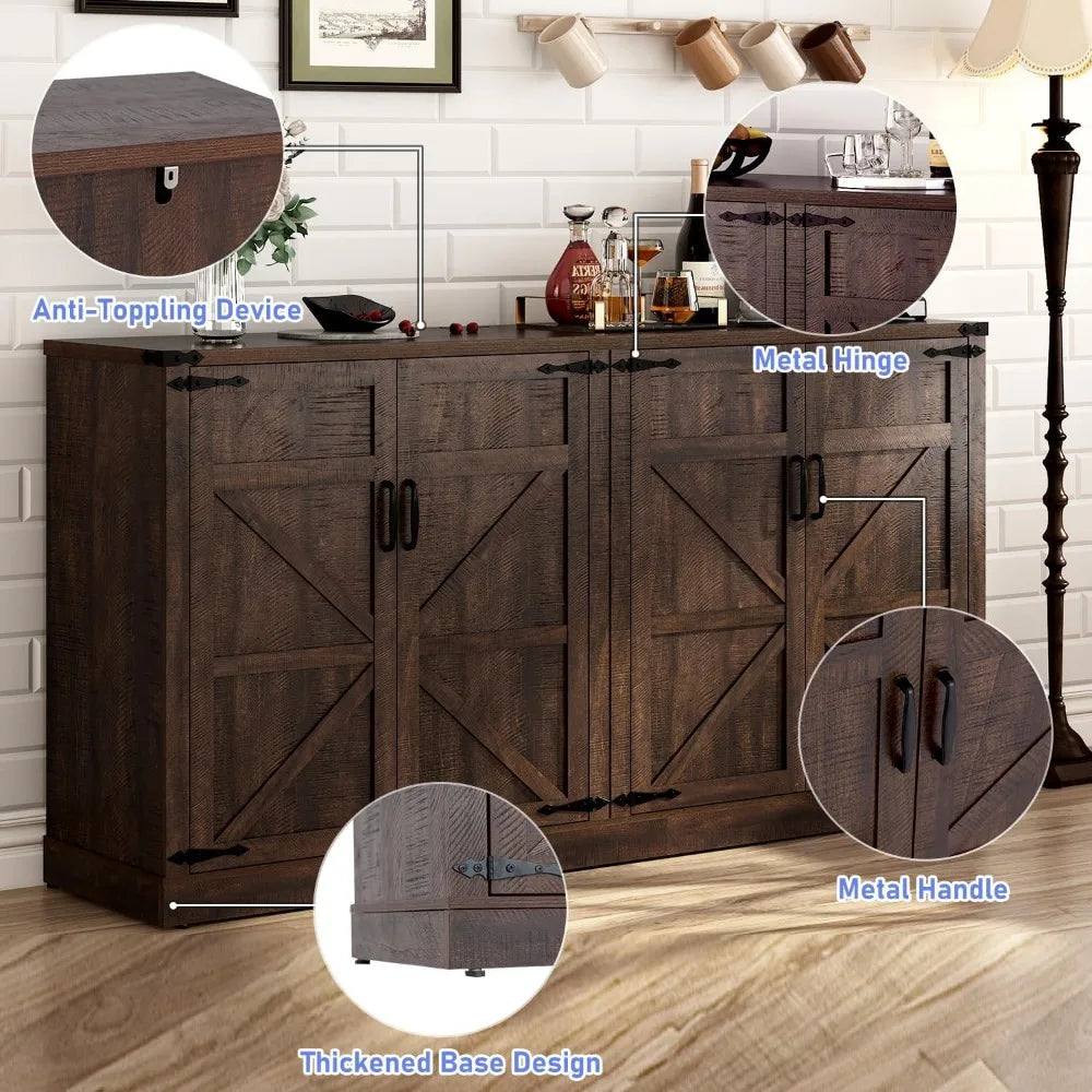 Farmhouse Sideboard Buffet Cabinet with Storage