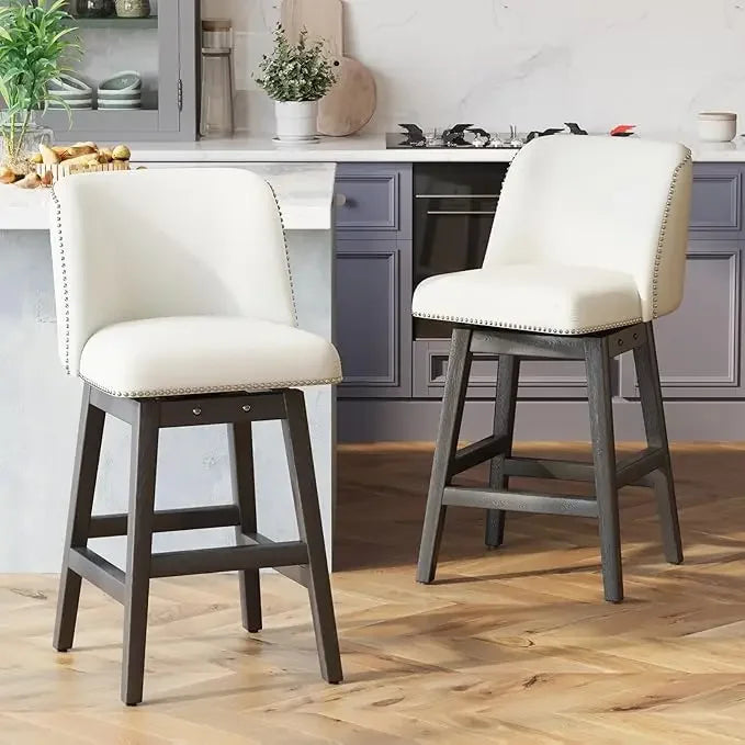 Set of 4, 26" Swivel Counter Height Bar Stools