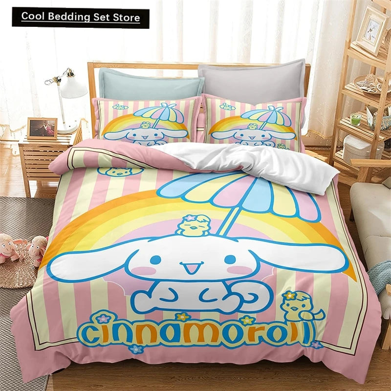 3 Pcs Bedding Set (1 Duvet Cover + 2 Pillowcases)
