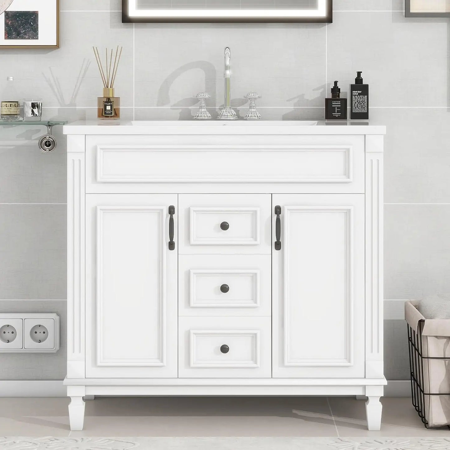 36” Bathroom Vanity with Sink