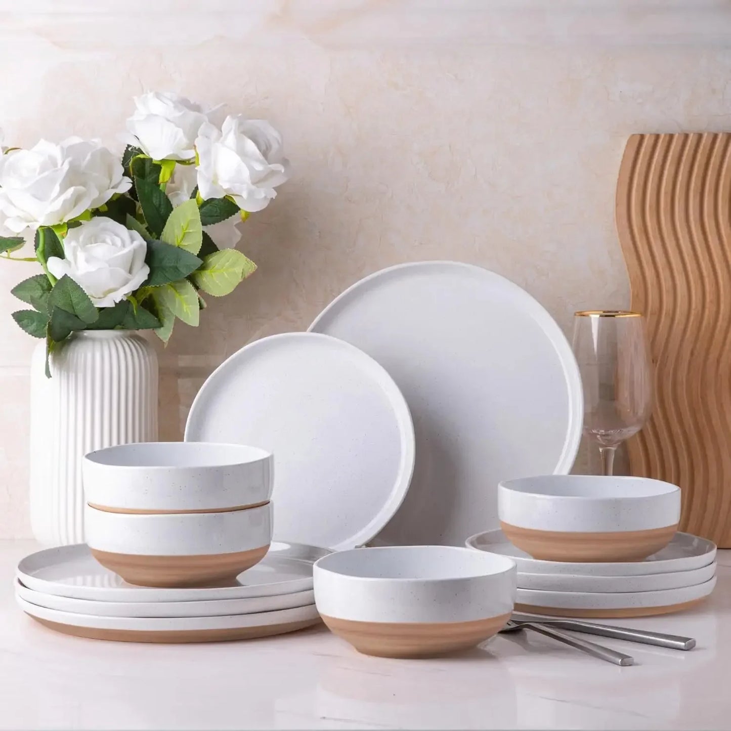 AmorArc Ceramic Dinnerware 12 Pieces
