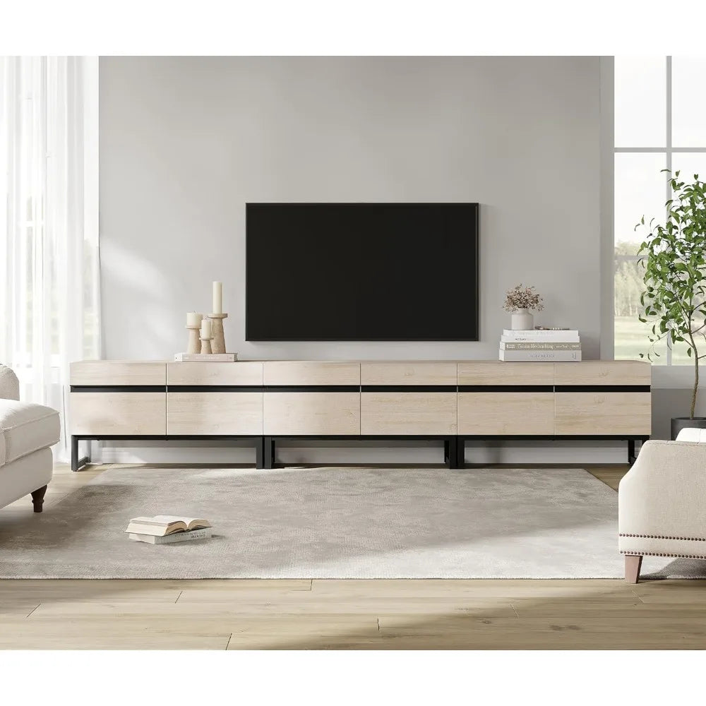 Modern TV Stand with Storage Cabinets for 110 Inch TV