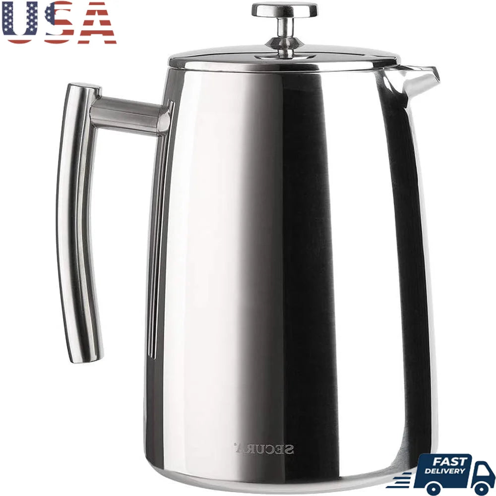 Stainless Steel French Press Coffee Maker 50oz