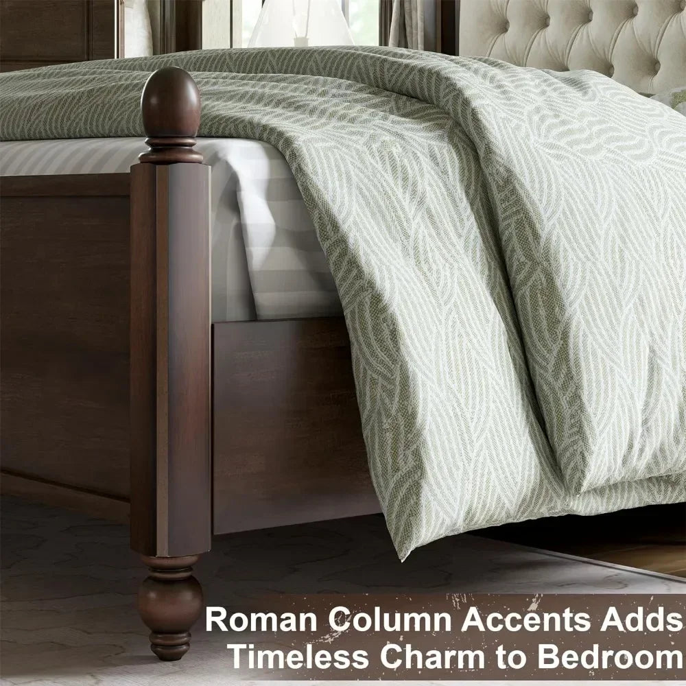 Solid Wood Bed Frame Queen Size