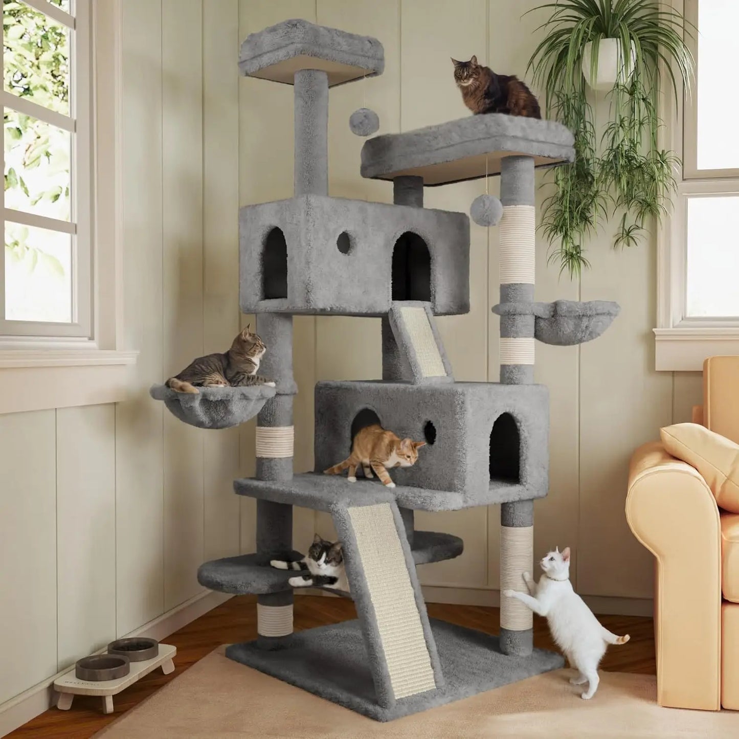 Multi-Level Large Cat Tree Tower