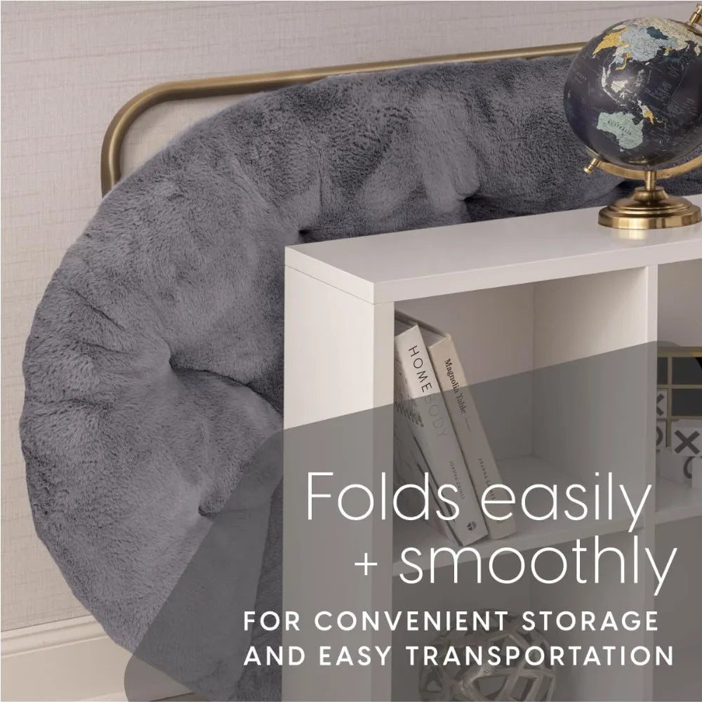 Cozy Fur Saucer Loveseat for Bedroom