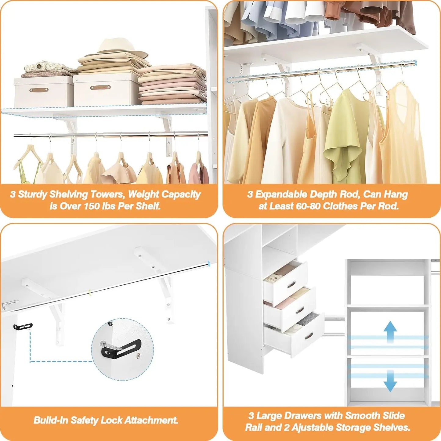 96'' Closet Organizer System