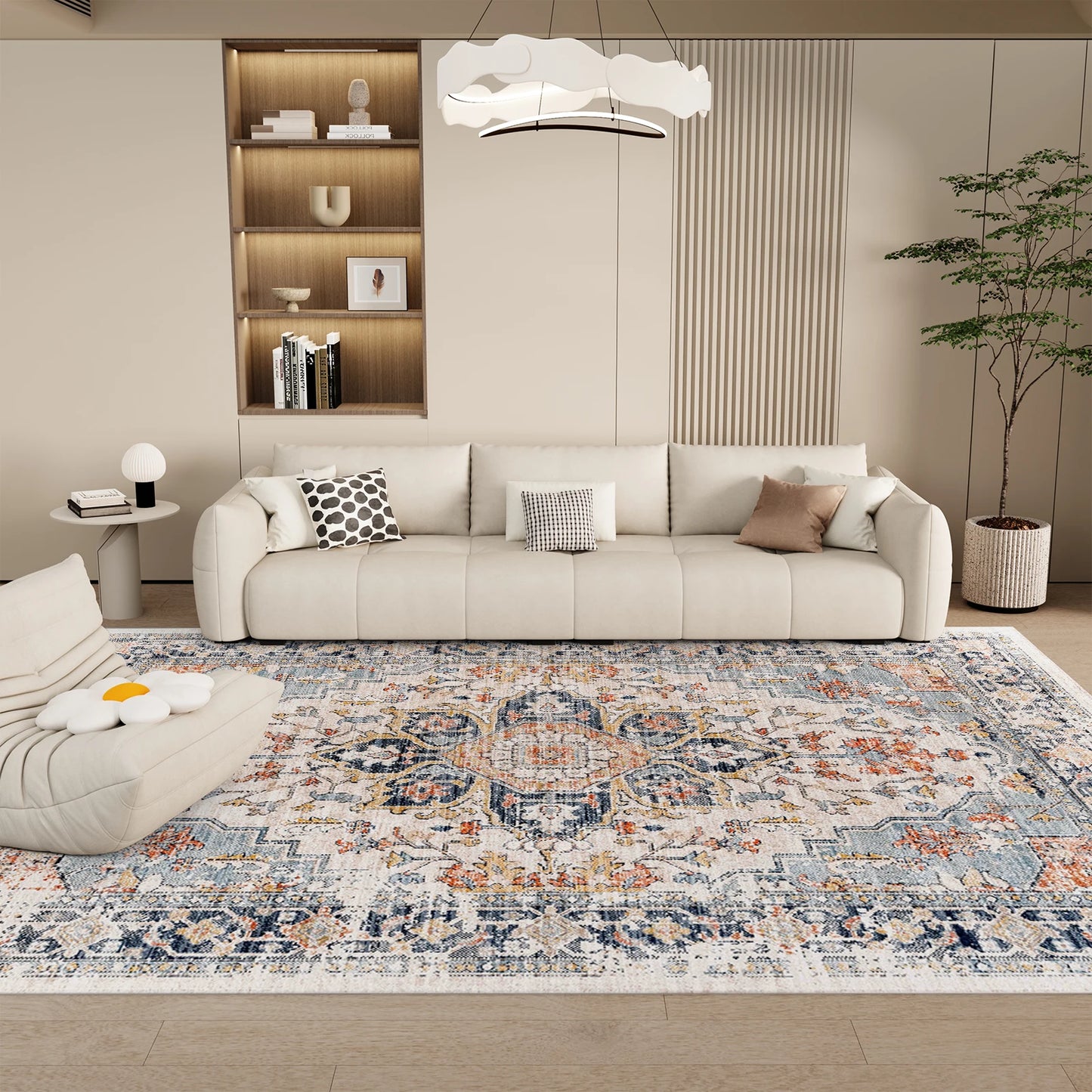 Vintage Design Washable Area Rugs
