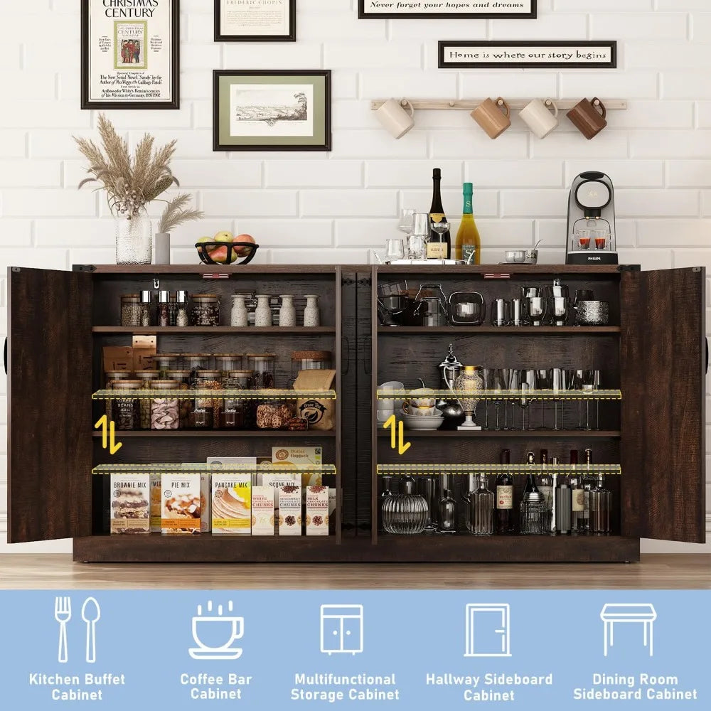 Farmhouse Sideboard Buffet Cabinet with Storage
