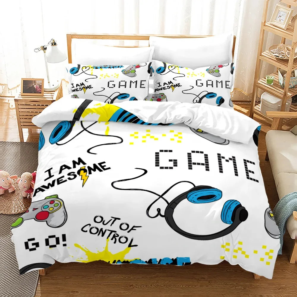 Gamepad Comforter Cover Gamer Bedding Set