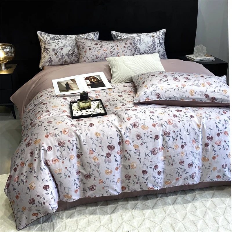 Luxury Floral Duvet Bedding Set