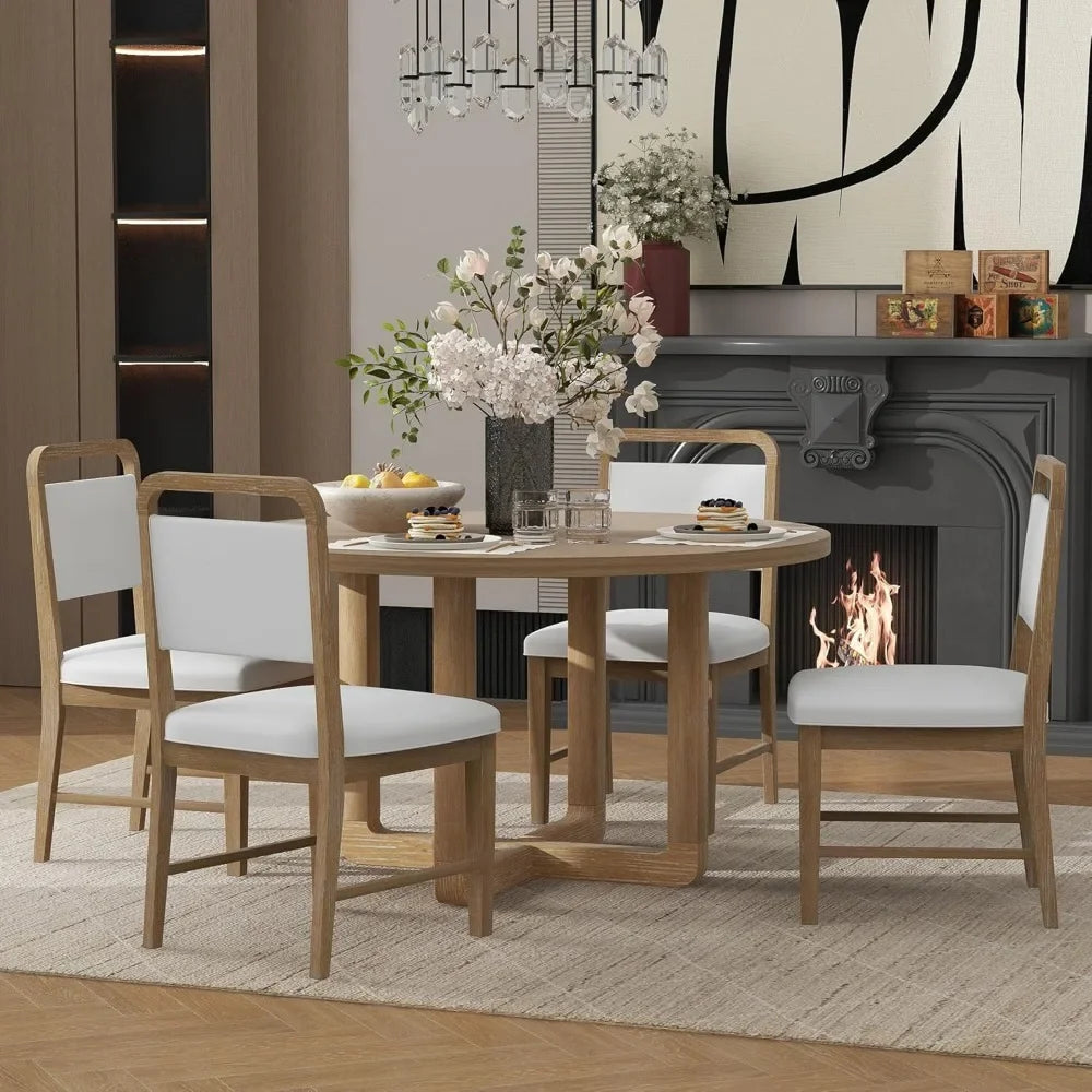 Retro Dining Room Table and 4 Upholstered Chairs
