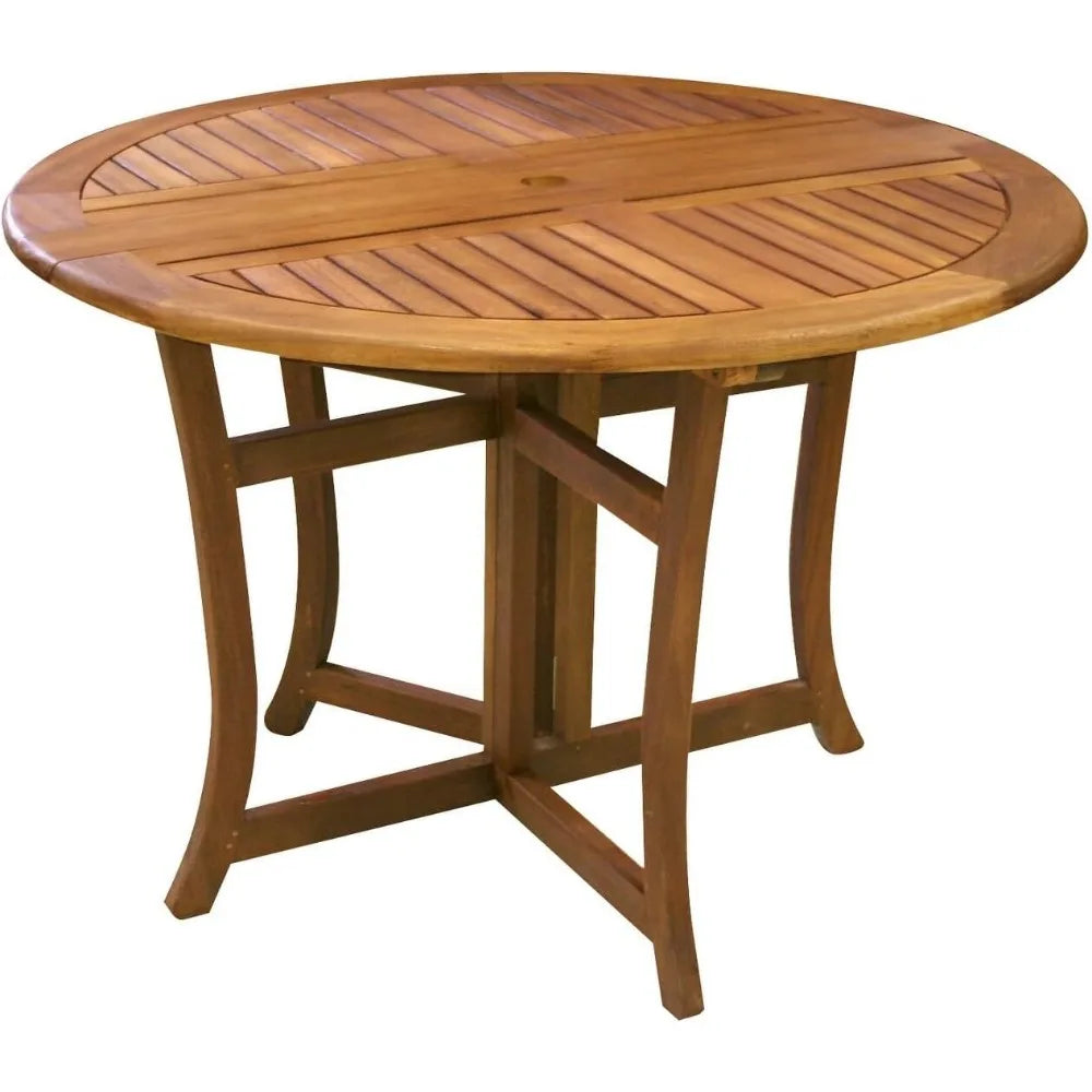 Eucalyptus Round Folding Outdoor Dining Table