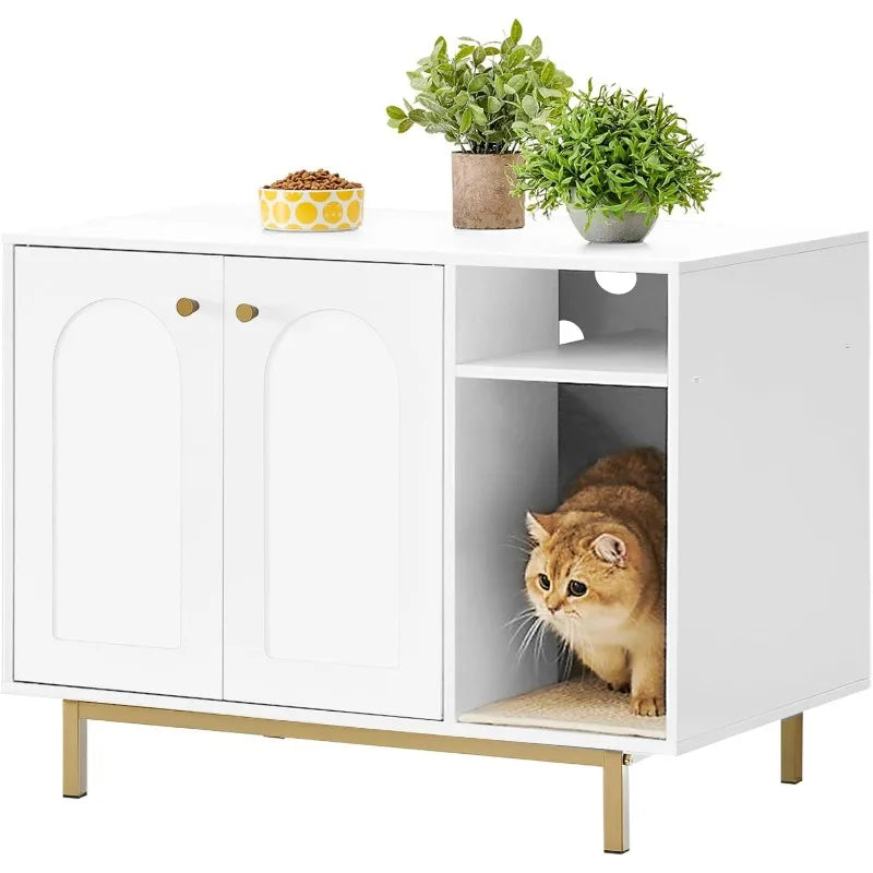 Hidden Litter Box Side End Table Furniture
